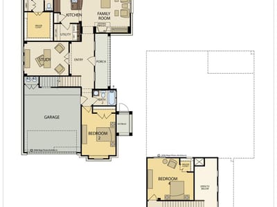 Primary bedroom at 920 Indian Hawthorne DR Unit #G - 4 bed 3 bath home