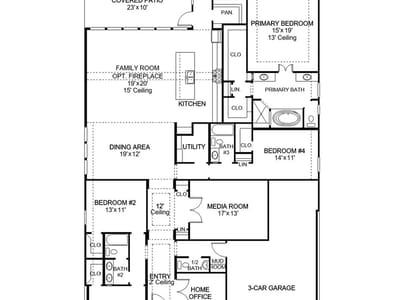 Living area at 9309 Dingo DR - 4 bed 3 bath home