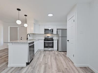 Living area at 9508 Kempler DR Unit #A - 2 bed 1 bath home