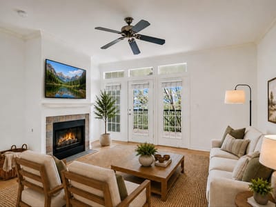 Primary bedroom at 9525 N Capital of TX Highway Unit #321 - 2 bed 2 bath home
