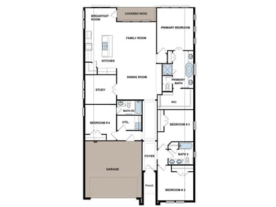 Living area at 9605 Gladsome PATH - 4 bed 3 bath home