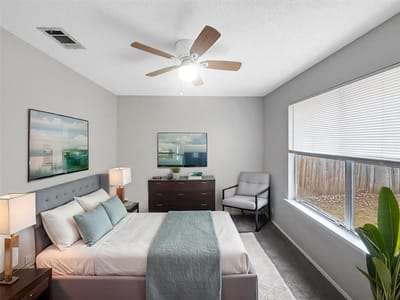 Primary bedroom at 9622 Sugar Hill DR Unit #B - 2 bed 1 bath home