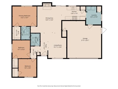 Primary bedroom at 9709 Cottle Dr - 3 bed 2 bath home