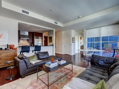 Living area at 98 San Jacinto Blvd Unit #1803 - 1 bed 1 bath home