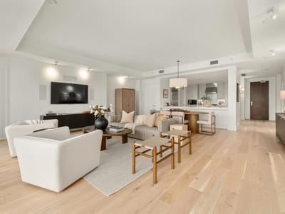 Primary bedroom at 98 San Jacinto Blvd Unit #1109 - 2 bed 2 bath home
