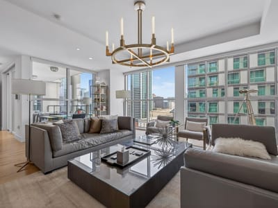 Living area at 98 San Jacinto Blvd Unit #2103 - 1 bed 1 bath home