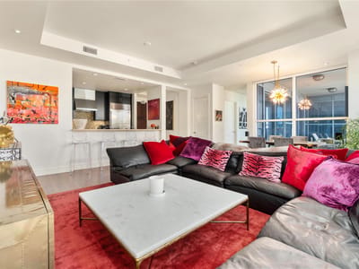 Living area at 98 San Jacinto Blvd Unit #2203 - 1 bed 1 bath home