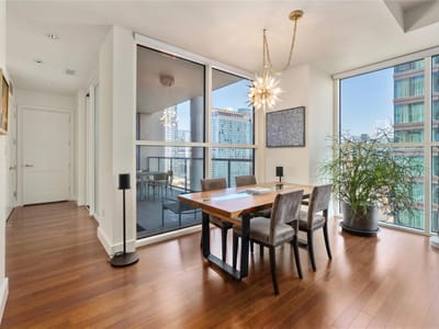 Primary bedroom at 98 San Jacinto Blvd Unit #2203 - 1 bed 1 bath home