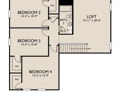 Primary bedroom at 9805 Serene Bliss Ln - 4 bed 2 bath home