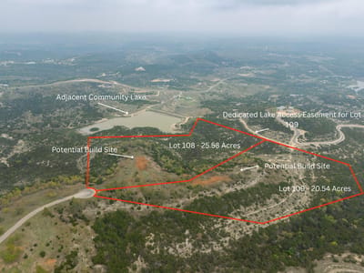 Living area at Lot 108 and 109 Oryx CV - Ranches of Brushy Top, Blanco, TX