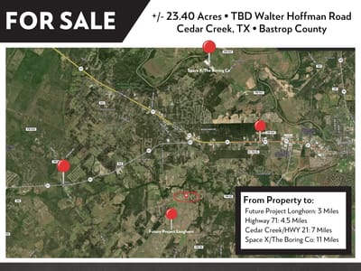 Photo 3 - TBD Walter Hoffman Rd. Photo 3 of 40 at TBD Walter Hoffman Rd. - Cedar Creek, Cedar Creek, TX