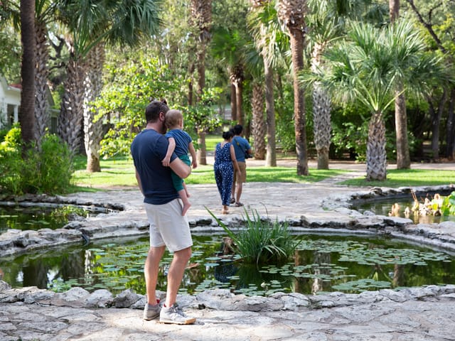Mayfield Park gardens and nature preserve near Tarrytown Austin