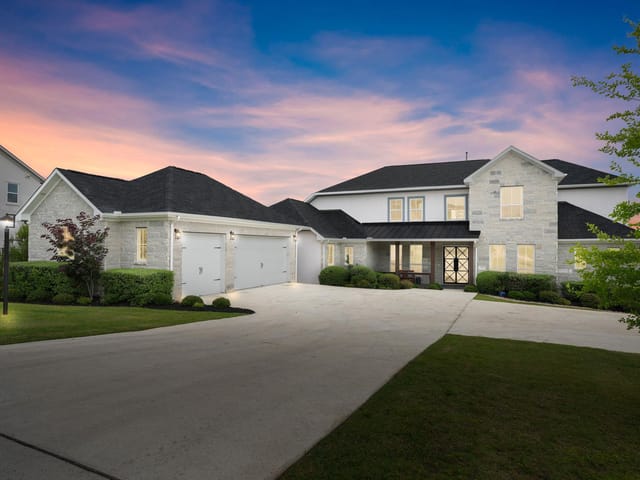 View 104 Lodestone CV in Estates Of Flintrock The 104 Lodestone CV - front exterior - Luxury home in Estates Of Flintrock The, Austin, TX