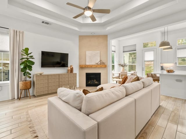 115 Beneteau DR Unit #77 - front exterior - Luxury home in Vineyard/Rough Hollow Condo, Austin, TX