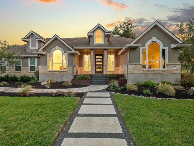 View 12007 Colleyville Dr in Uplands Ph 01 12007 Colleyville Dr - front exterior - Luxury home in Uplands Ph 01, Bee Cave, TX