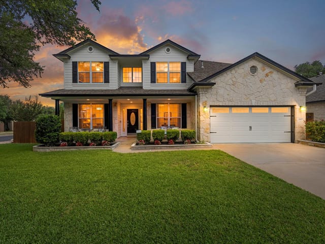 View 14400 Wharton Park TRL in Avery Ranch West Ph 02 14400 Wharton Park TRL - front exterior - Luxury home in Avery Ranch West Ph 02, Austin, TX