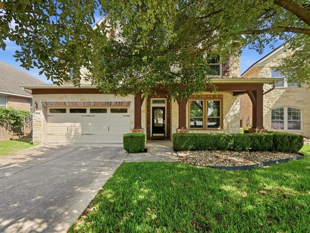 2301 Golden Gate PARK - front exterior - Luxury home in Steiner Ranch Parkside, Austin, TX