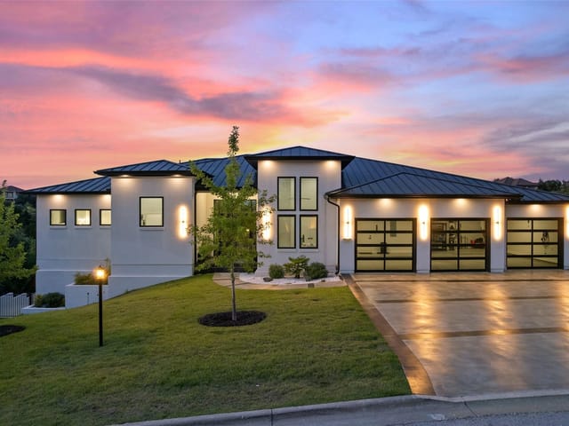 View 235 Canyon Turn TRL in Rough Hollow Sec 07 235 Canyon Turn TRL - front exterior - Luxury home in Rough Hollow Sec 07, Austin, TX