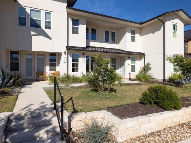 2508 Simond Ave Unit #C - front exterior - Luxury home in MUELLER HOUSES, Austin, TX