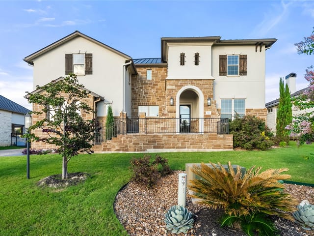View 312 Bisset CT in Rough Hollow Sec 1 Amdlt1-6,11 312 Bisset CT - front exterior - Luxury home in Rough Hollow Sec 1 Amdlt1-6,11, Austin, TX
