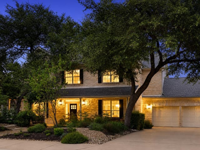 View 6213 Edwards Mountain CV in Edwards Mountain 6213 Edwards Mountain CV - front exterior - Luxury home in Edwards Mountain, Austin, TX