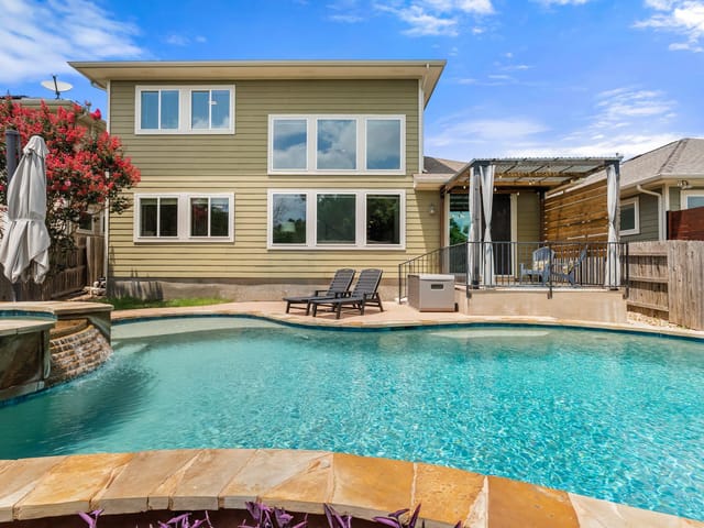 729 Clear Stream XING - front exterior - Luxury home in Springs Of Walnut Creek Ph Ii, Austin, TX