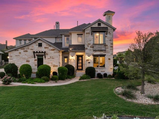 View 813 Serene Estates Dr in Serene Hills Sub Ph 3E 813 Serene Estates Dr - front exterior - Luxury home in Serene Hills Sub Ph 3E, Austin, TX